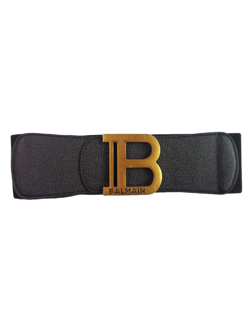 Balmain Elastic Leather Belt